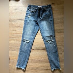 Flying Monkey High Rise Distressed Skinny Jeans